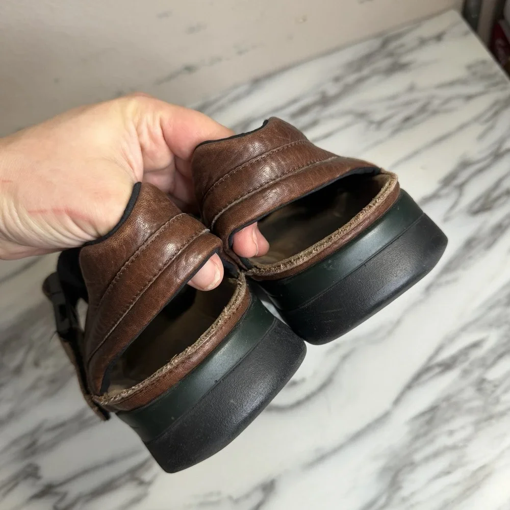 Mephisto Shark Fit Mens Sandals Size EU45/US11 Brown Leather Outdoors Flawed*